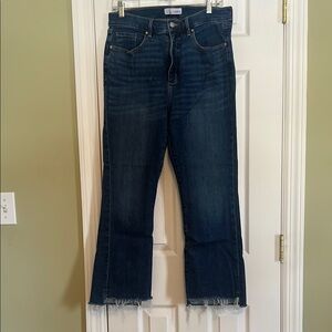 Loft Dark Blue Women's frayed ankle Jeans